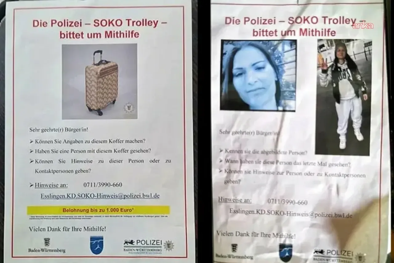 DÜNYA Almanya’da Türk kadının cansız bedeninin bavul içinde bulunması: 44 kişilik özel bir polis ekibi kuruldu