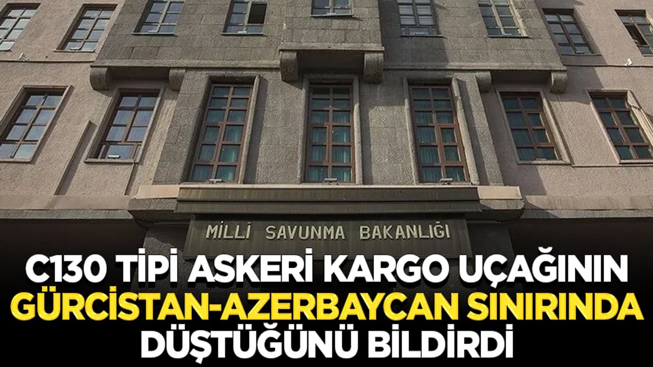 C130 Tipi Askeri Kargo Uçağı Gürcistan-Azerbaycan Sınırında…
